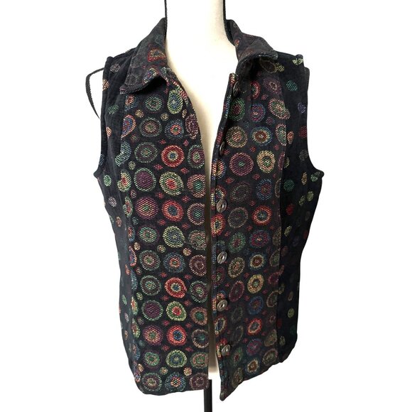 Christopher & Banks Vest Embroidered Colorful Button-Up Geometric Pattern Y2K
XL - Picture 5 of 7